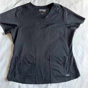 Grey's Anatomy Black Scrub Top- Large